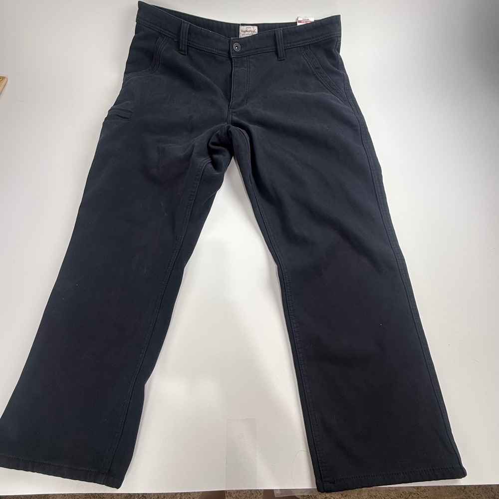 Weatherproof‎ Vintage Black Fleece Lined Work Pants Size 38x29